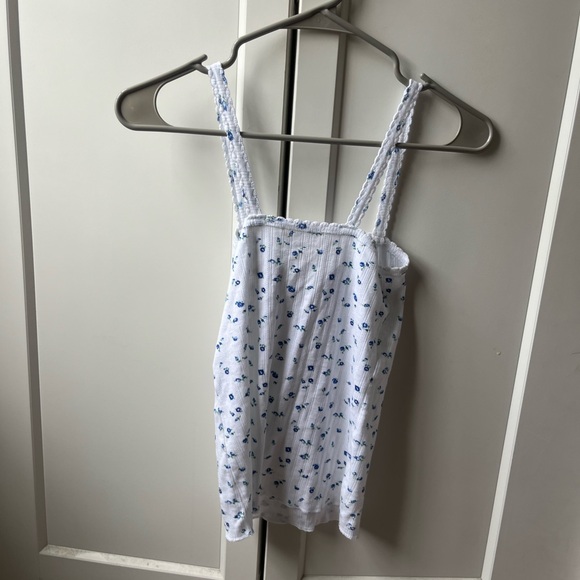 Dôen Pointelle Floral Knit Tank - Picture 2 of 4